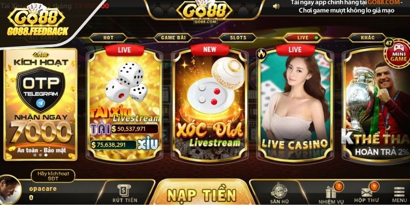 Sảnh Live Casino GO88